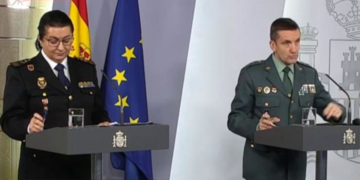 Los portavoces de Guardia Civil y Policía para la crisis sanitaria los últimos días.