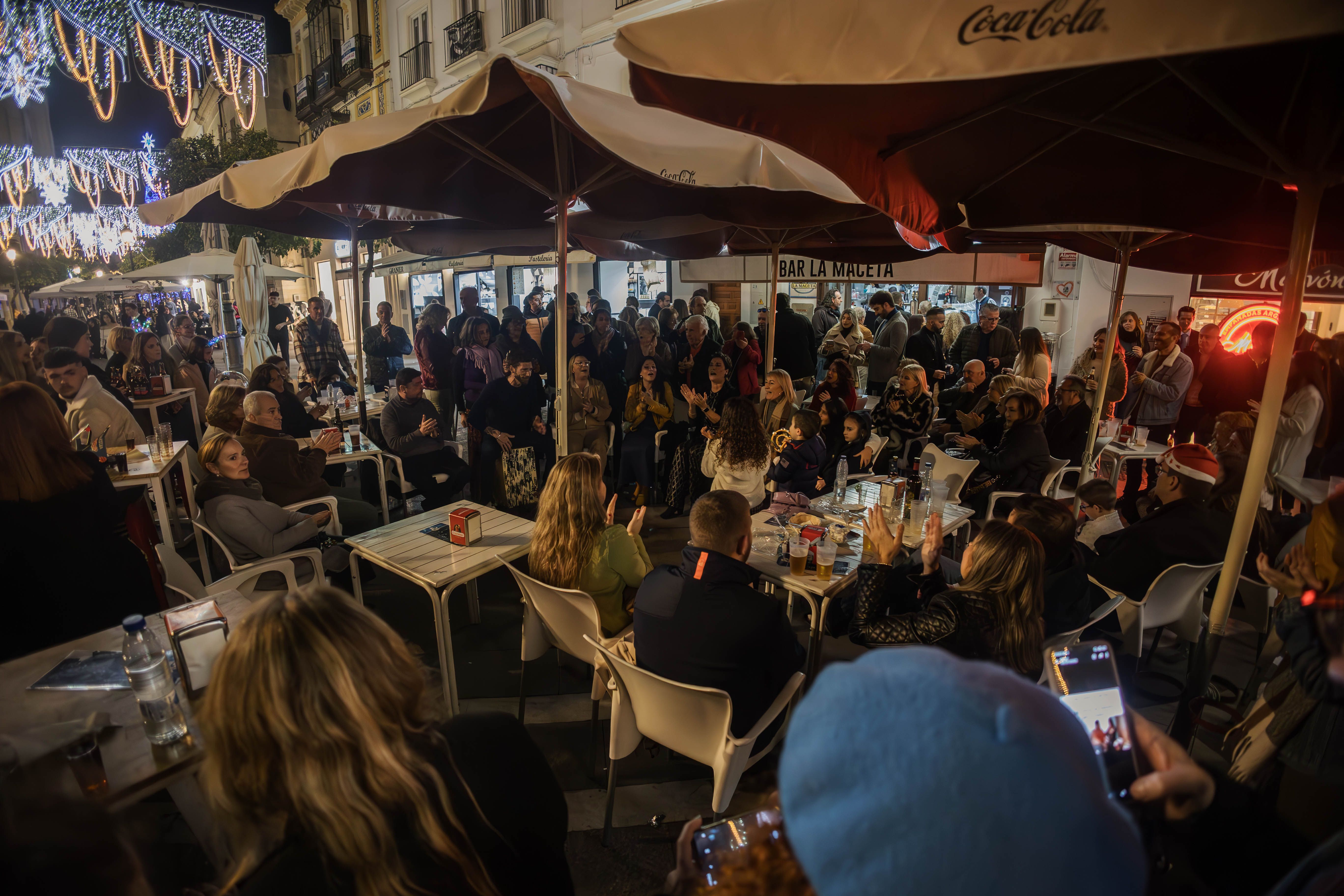 Zambomba en la calle Larga el pasado año.