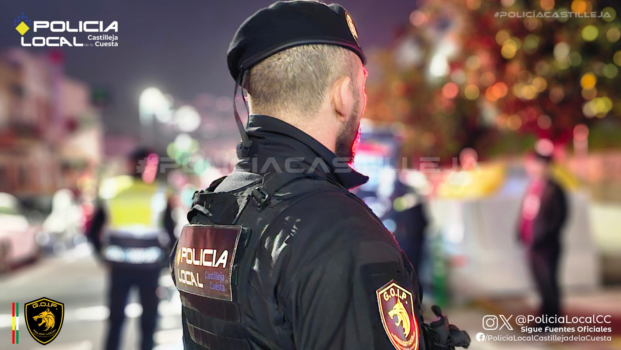 Imagen de un agente de Policía en Castilleja de la Cuesta.