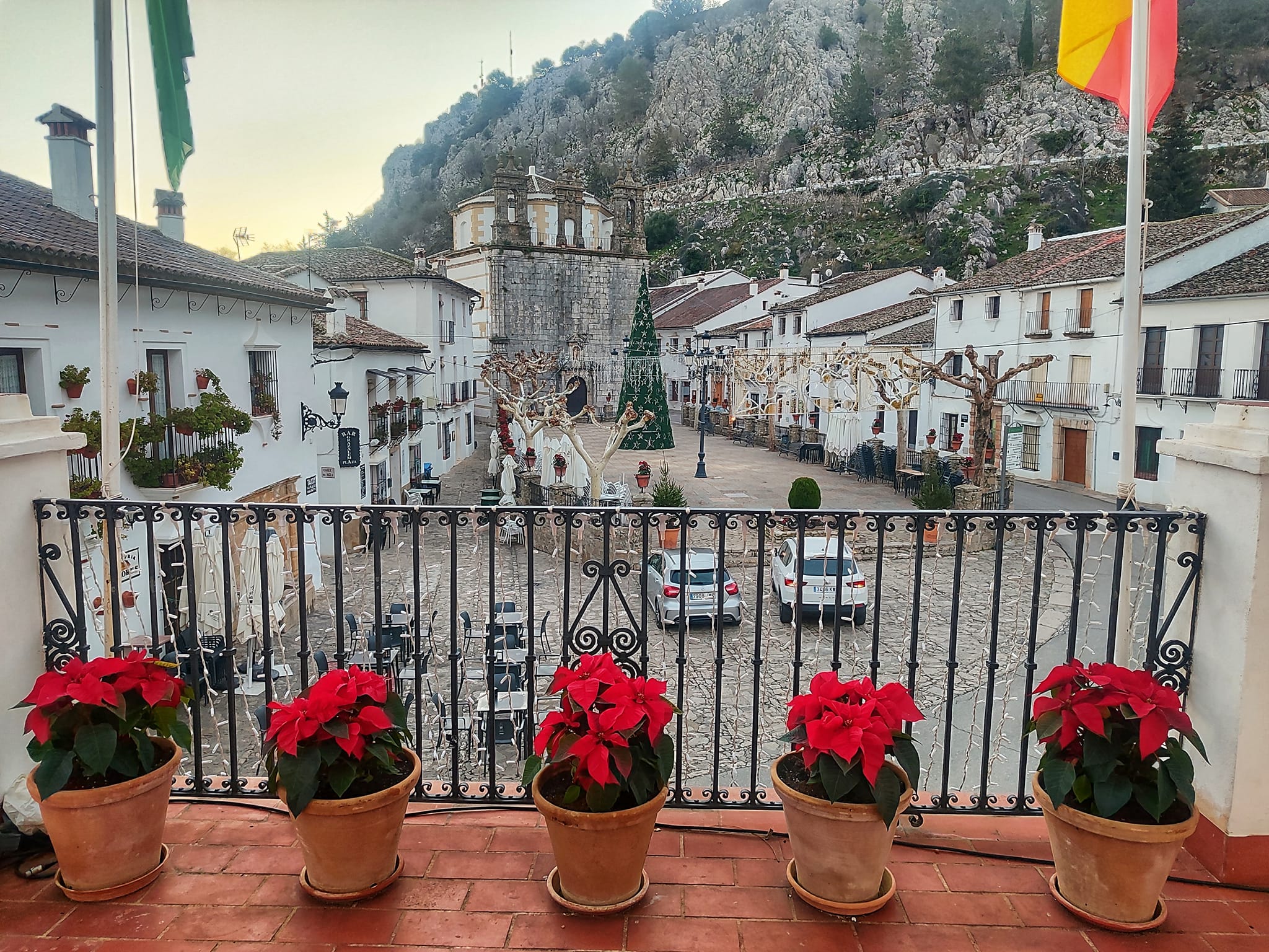 Imagen de Grazalema, en días pasados, donde también se apunta a los cero grados, en una imagen de Radio Grazalema.