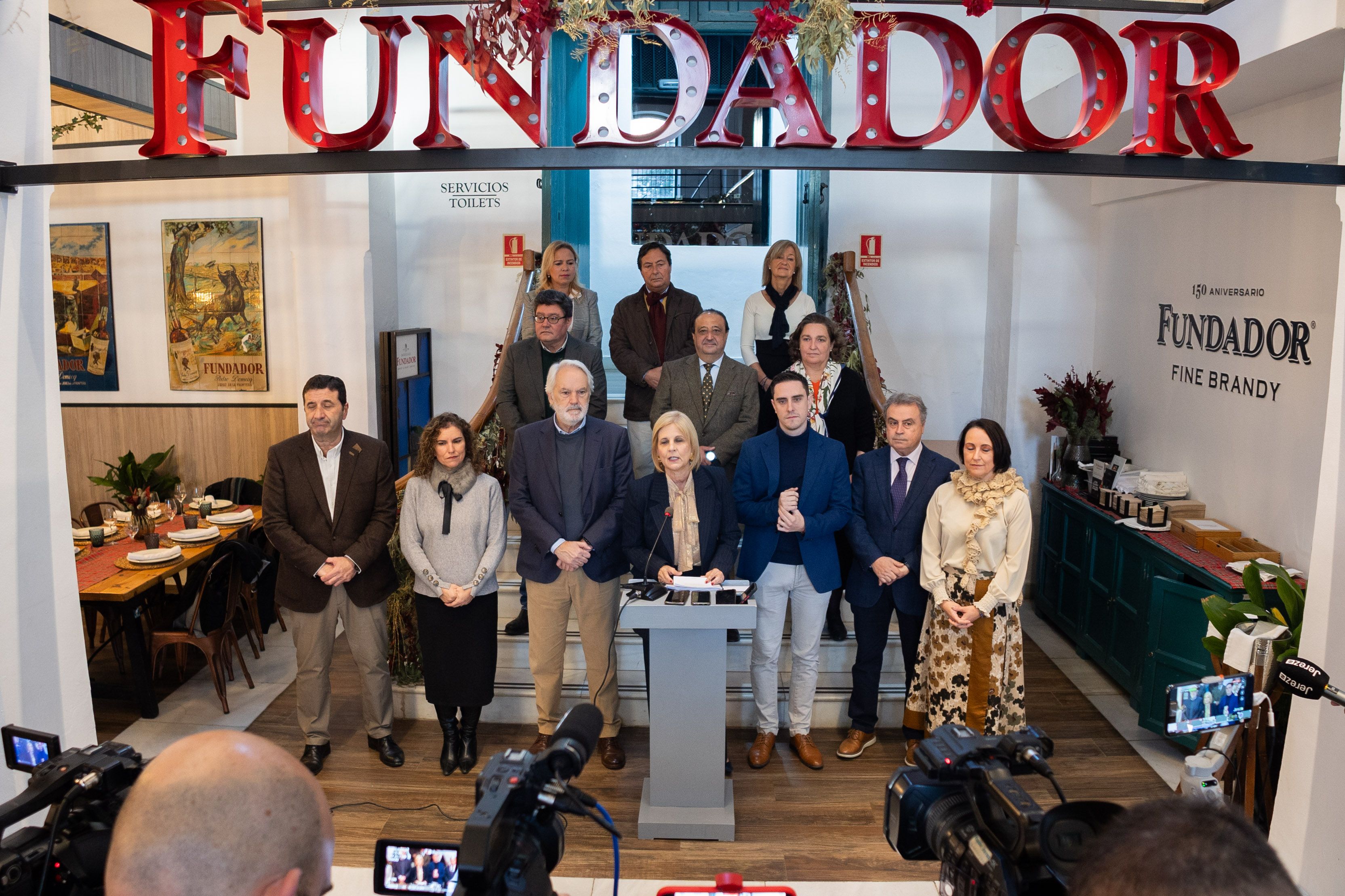 Un momento del encuentro-balance navideño que ha protagonizado la alcaldesa de Jerez, María José García-Pelayo.