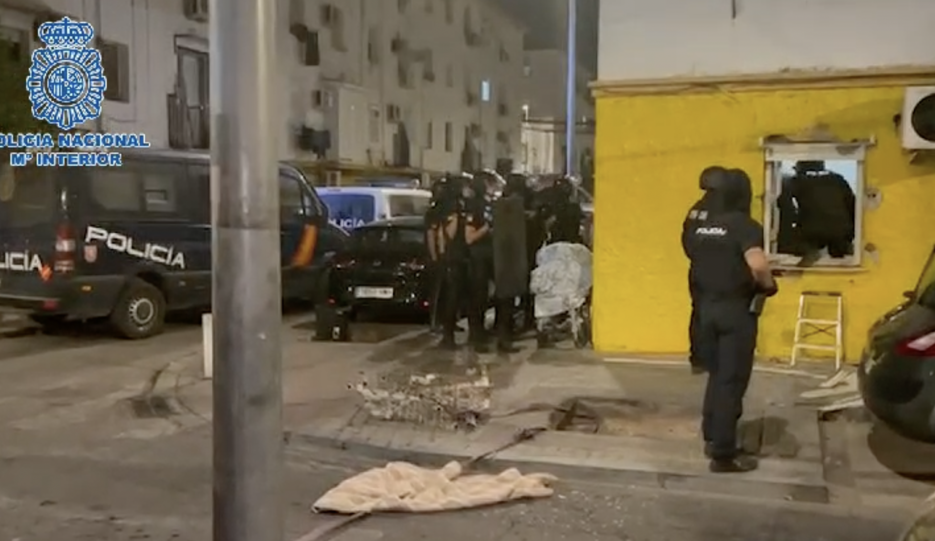Un momento del operativo policial en el que ha sido detenido 'El Alemán'.