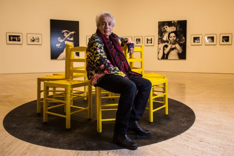 Isabel Steva 'Colita', posando durante una de sus exposiciones.