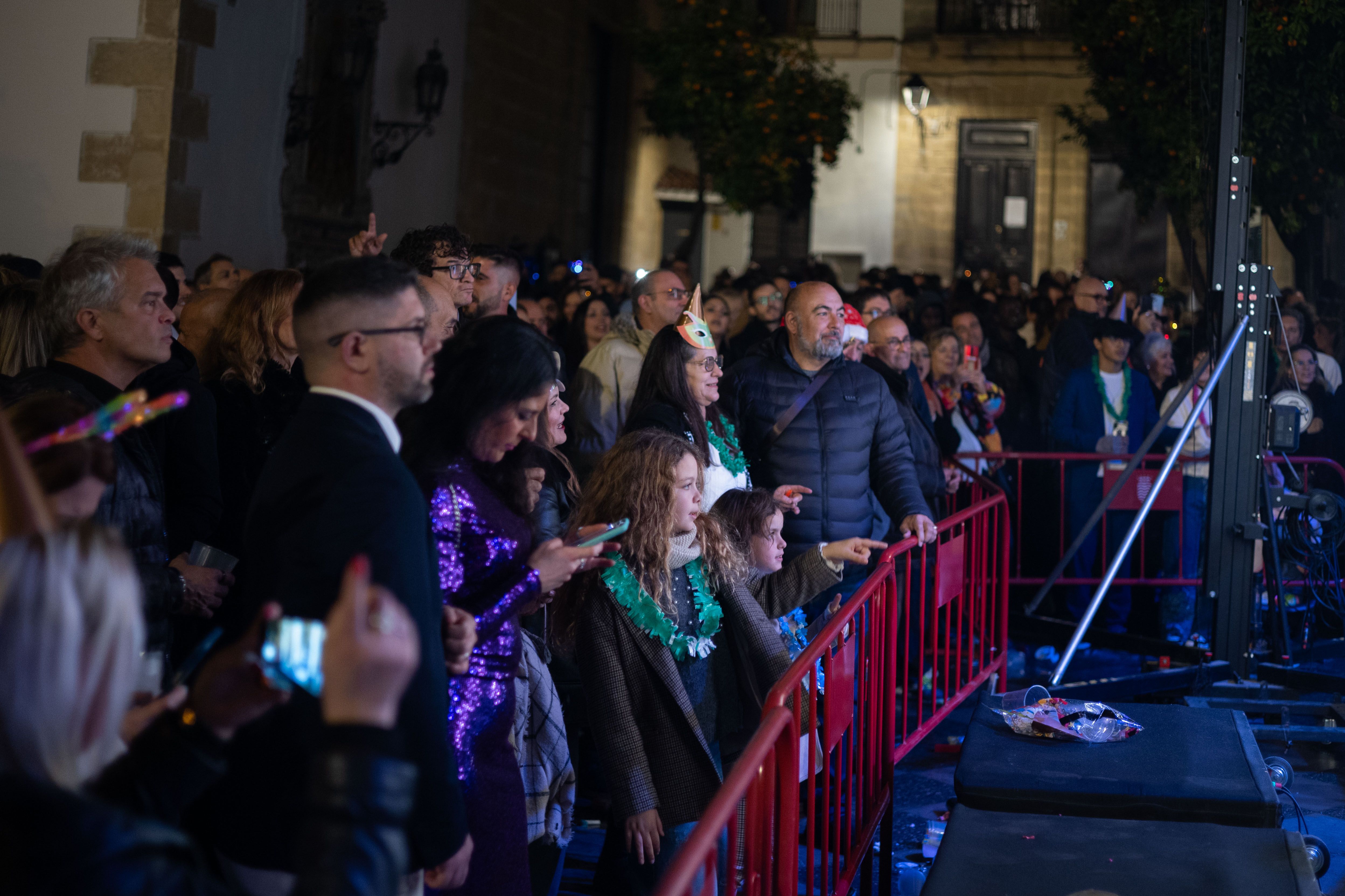 Las imágenes del centro de Jerez tras las campanadas