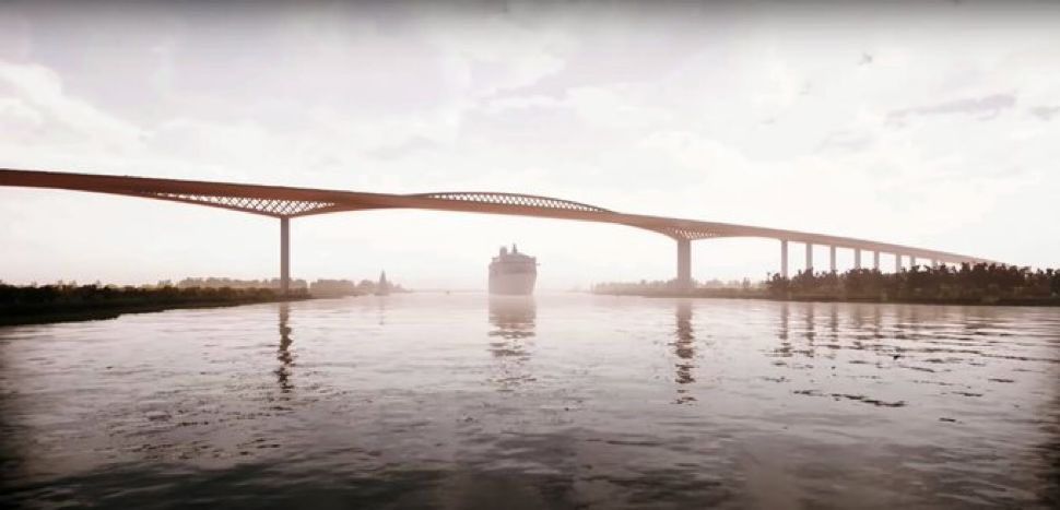 El futuro puente de la SE-40, en una recreación divulgada por el Gobierno central.