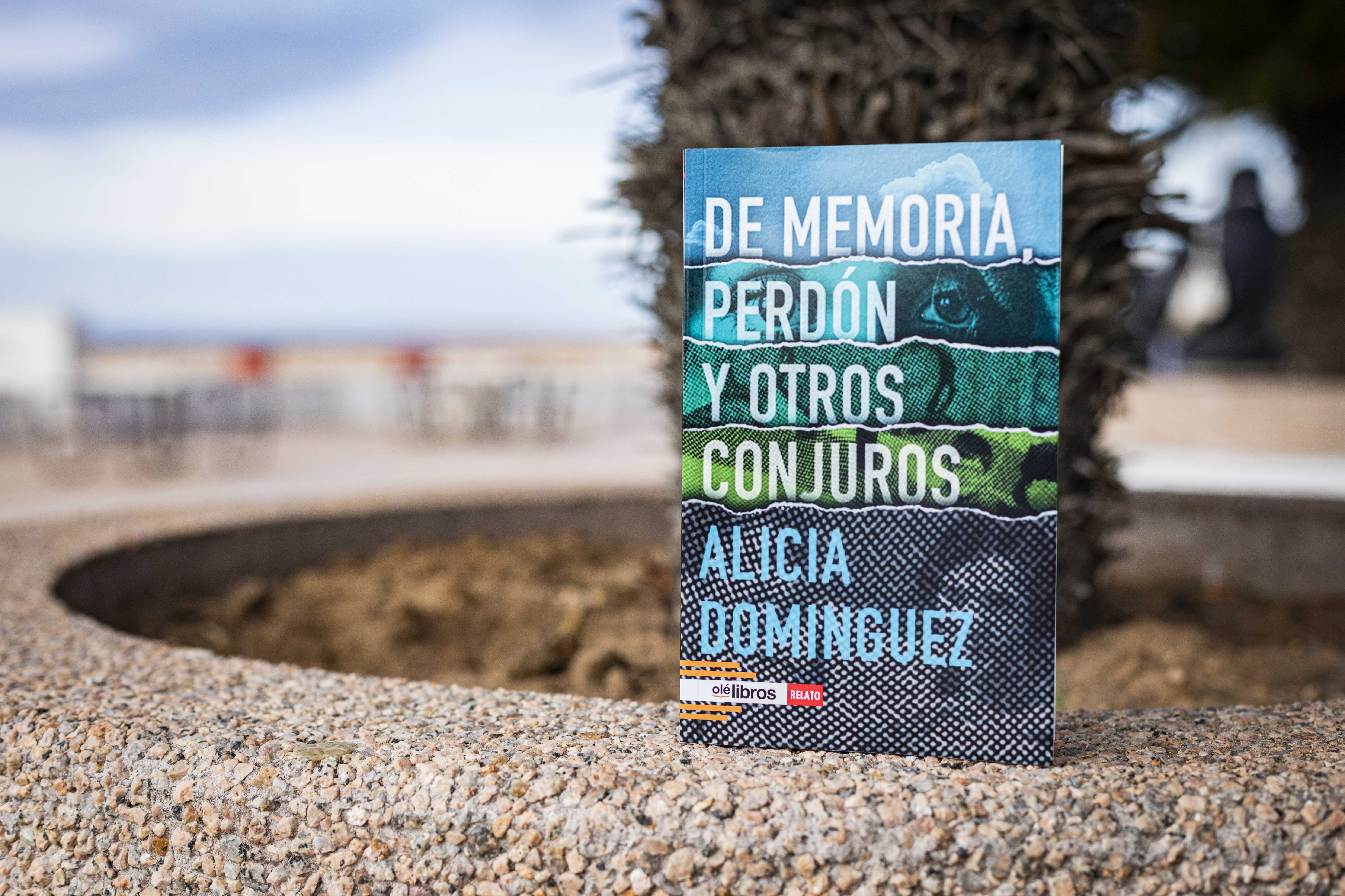 Un ejemplar de 'De memoria, perdón y otros conjuros', de Alicia Domínguez. GERMÁN MESA