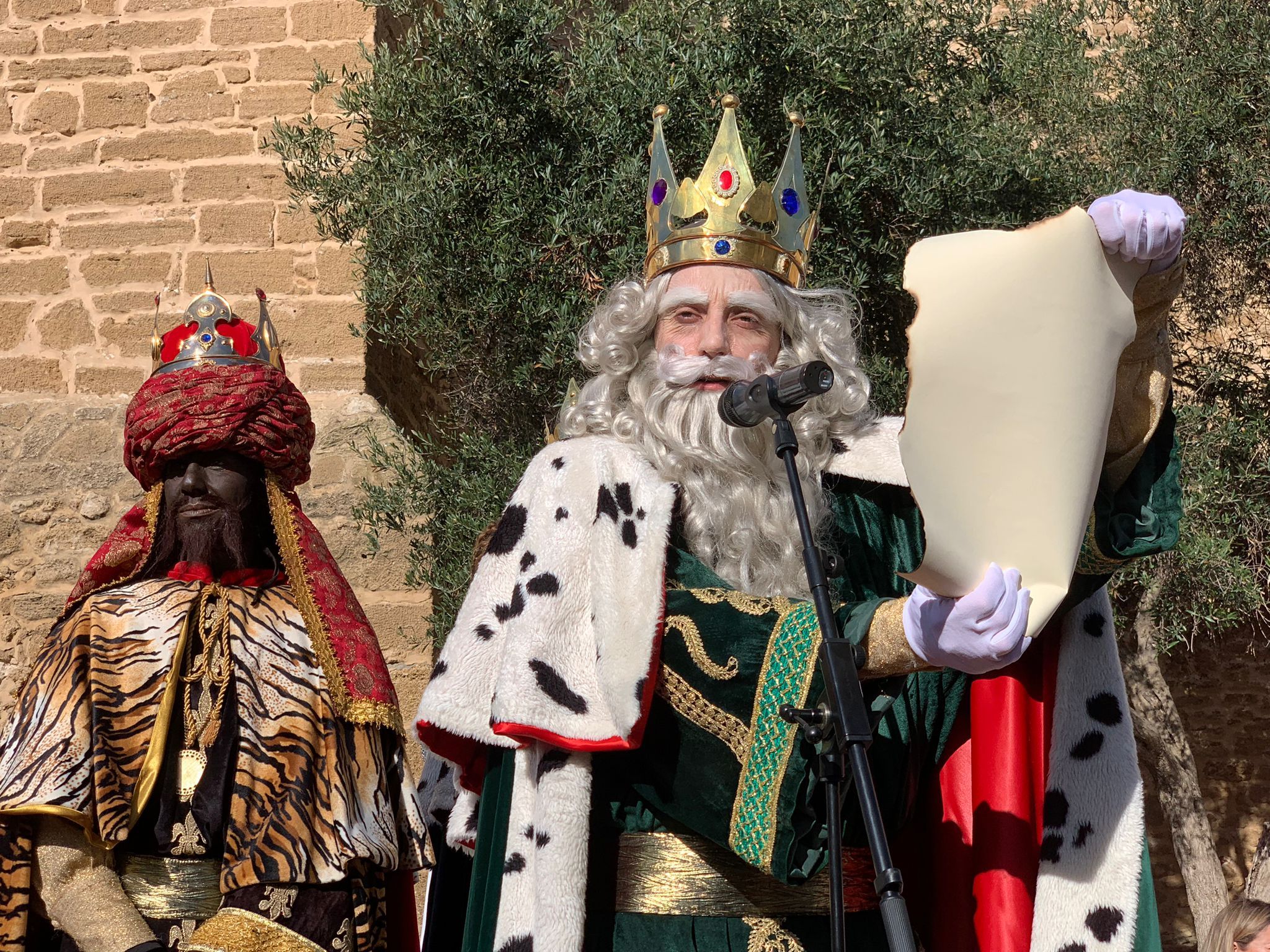 Los Reyes Magos, a su llegada a Rota.