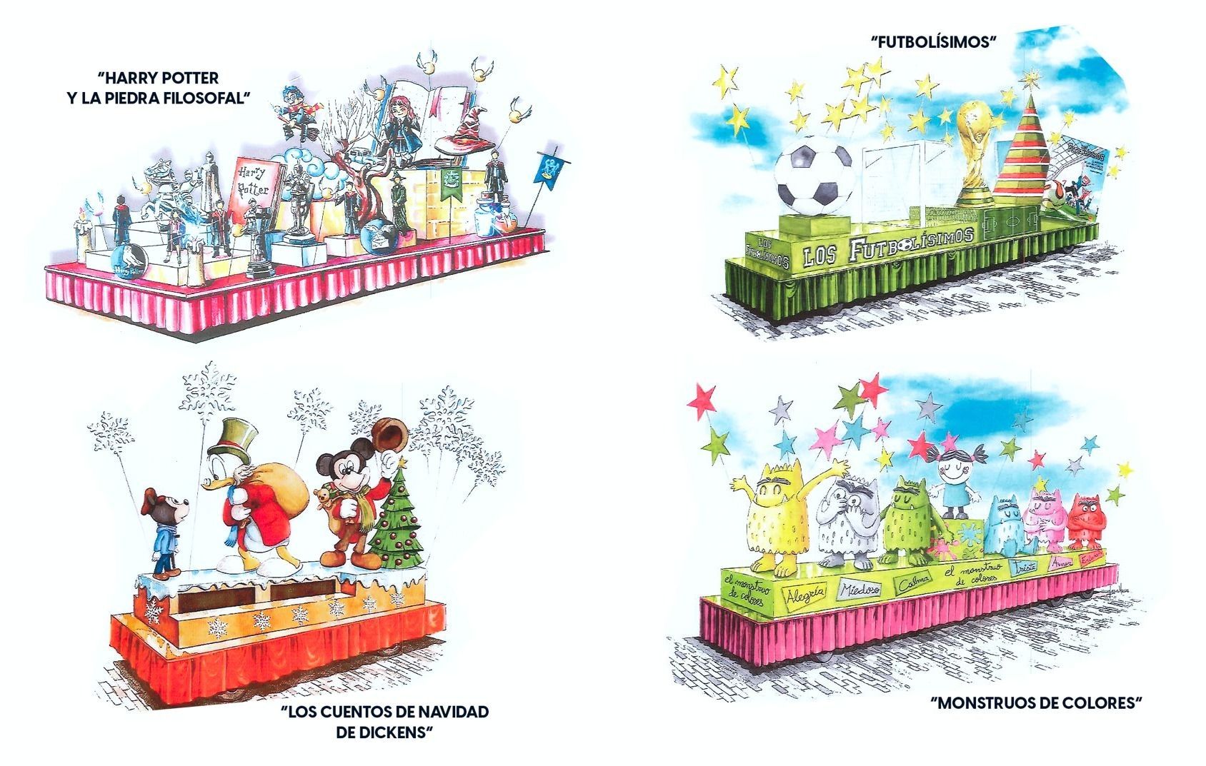 Las carrozas de los Reyes Magos de Cádiz.