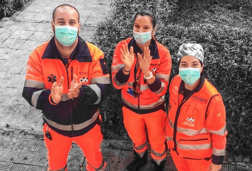 Trabajadores del 061, en una imagen reciente.