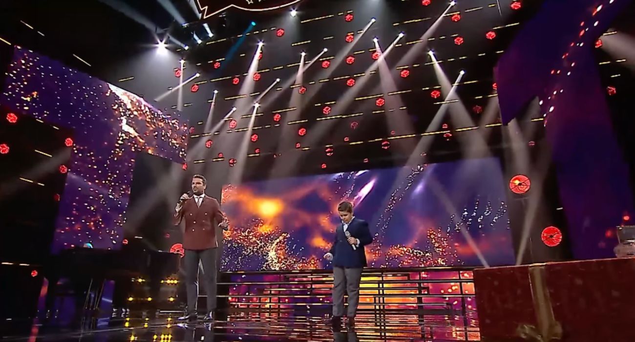 Una imagen de la actuación entre los dos artistas jerezanos.