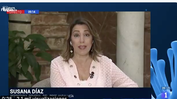 Susana Díaz, en Los desayunos de TVE.