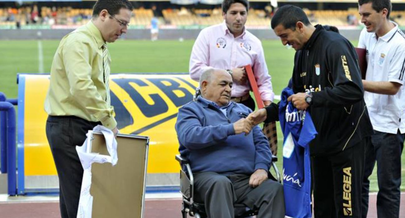 Pepe Benítez, en un homenaje que le rindió el Xerez CD en el año en Primera División.