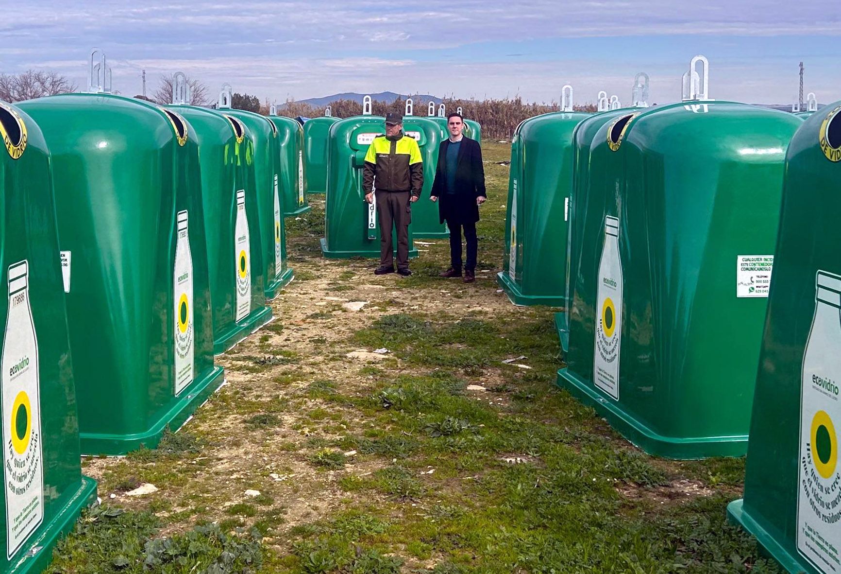 Contenedores de vidrio de Jerez.