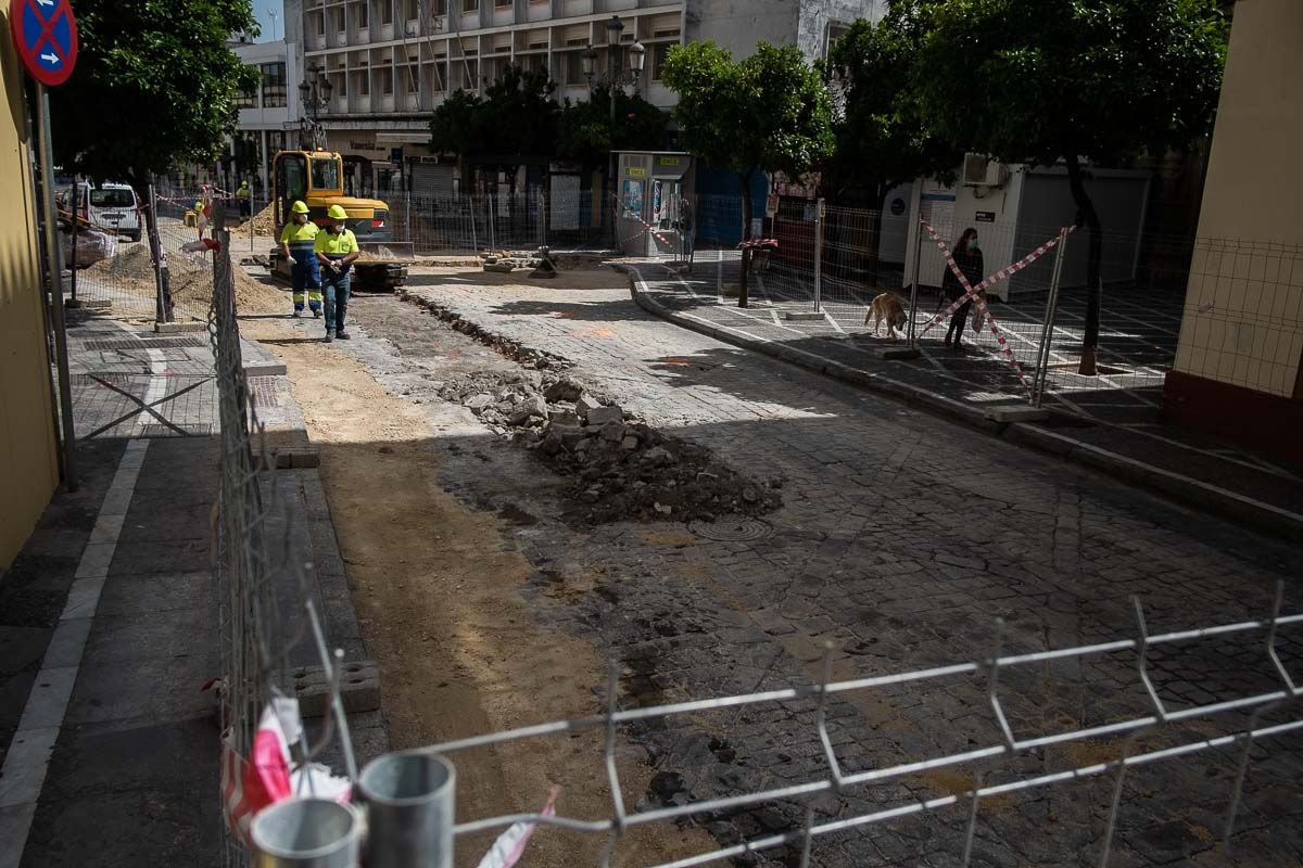 Las obras en el eje Corredera-Esteve-Santa María-Cerrón, entran en una nueva fase el lunes. FOTO: MANU GARCÍA