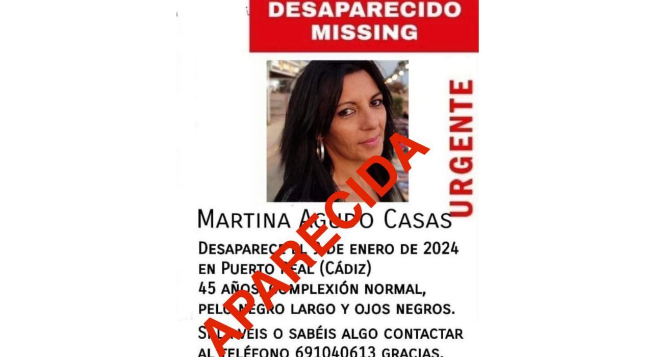 Martina ya se encuentra con sus familiares en Puerto Real tras estar dos días desaparecida.