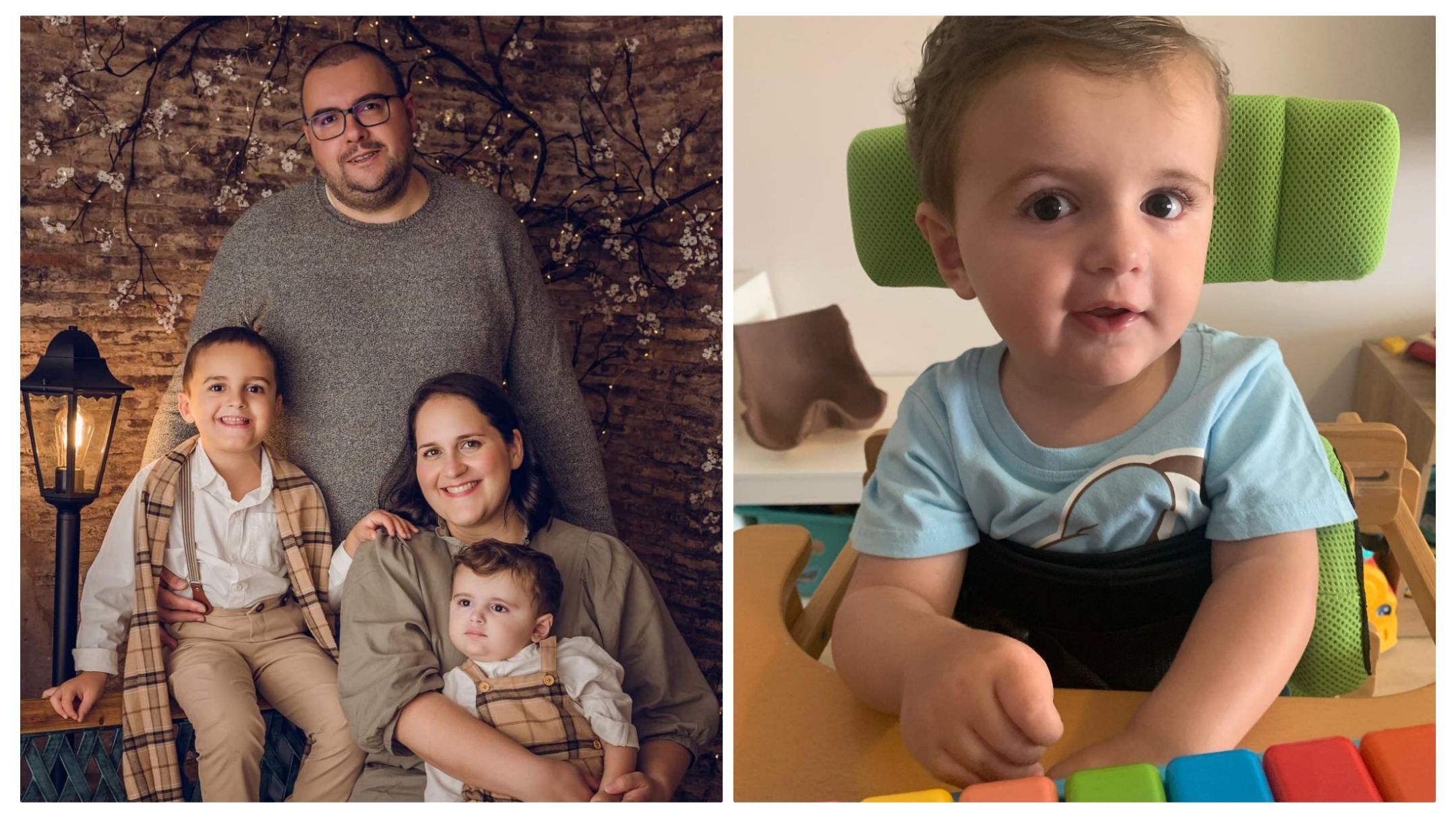 Alejandro, con su familia, que lucha para ralentizar una enfermedad que actualmente no tiene cura.