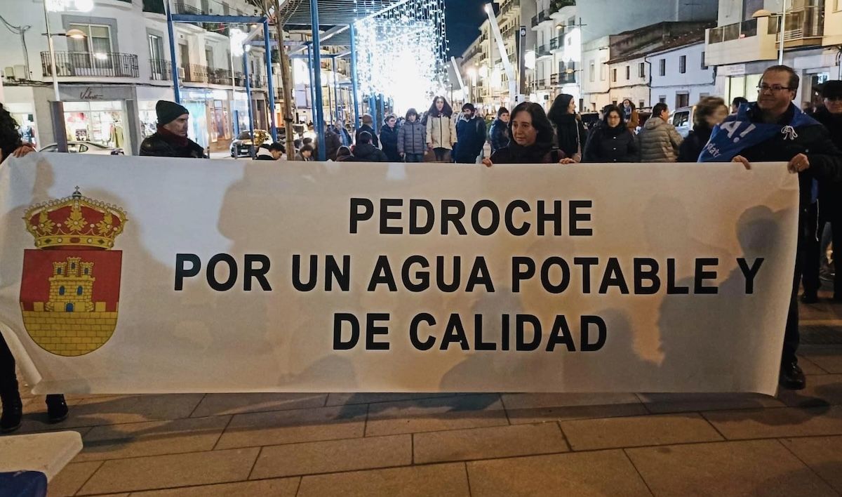 Protesta en Los Pedroches reclamando agua potable.