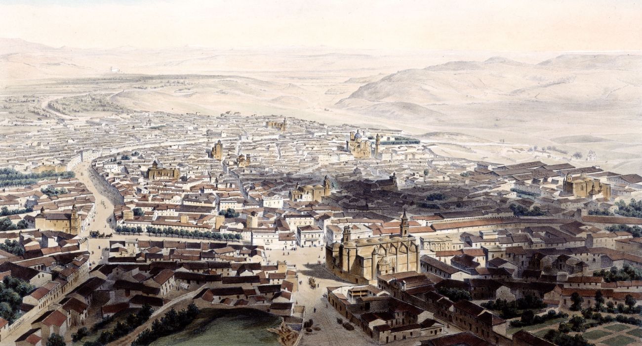 El impresionante grabado de cómo era Jerez a mediados del siglo XIX.