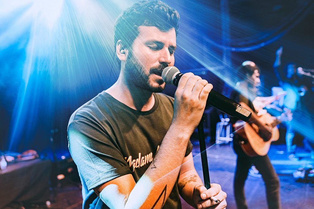 Willy Bárcenas, en un concierto de Taburete, en una imagen de archivo.