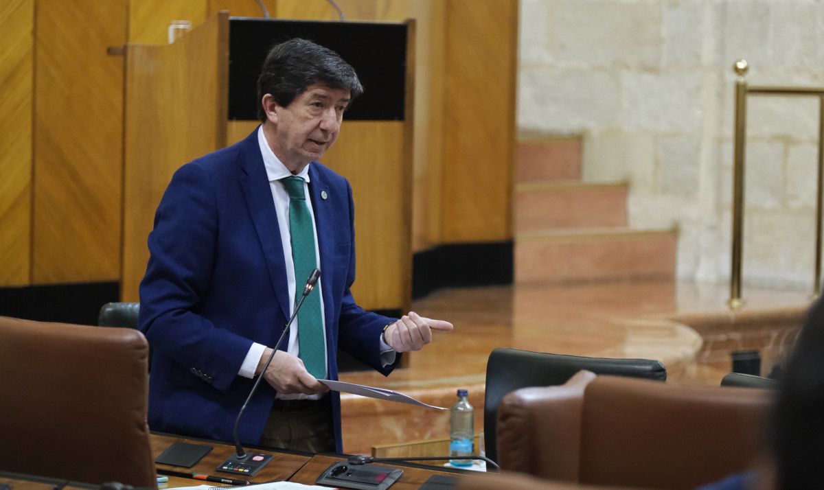 Juan Marín, en el Parlamento. FOTO: Junta