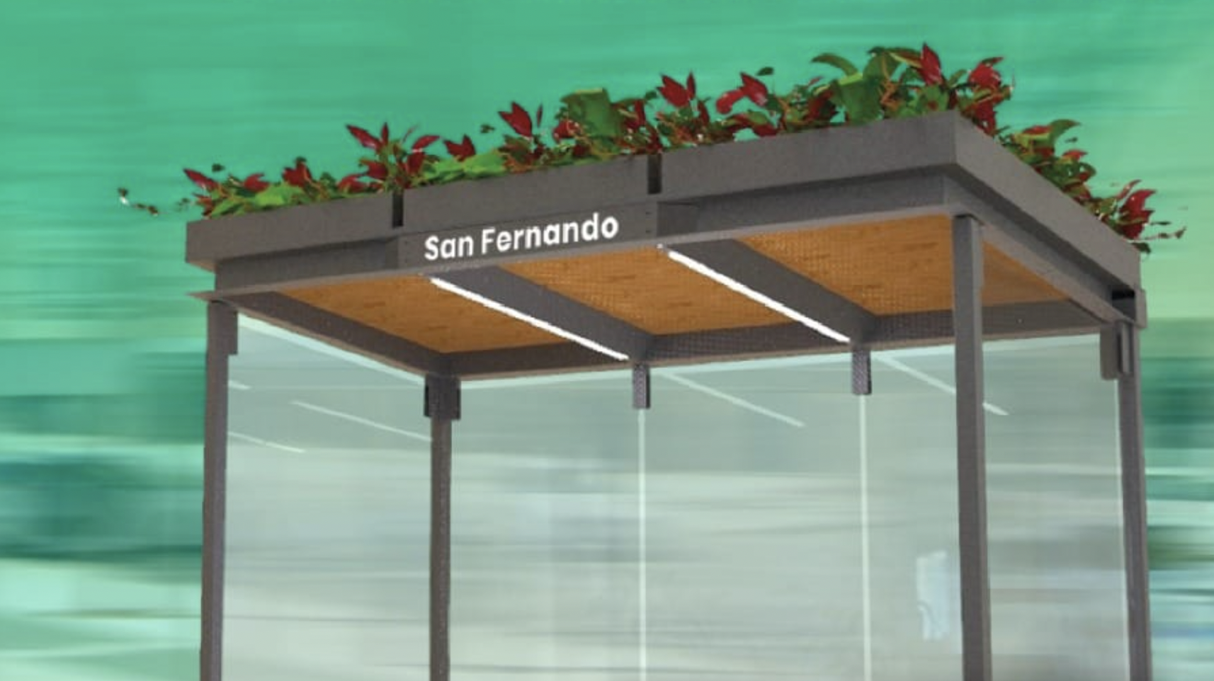 Así serán las nuevas marquesinas sostenibles y digitales en San Fernando.