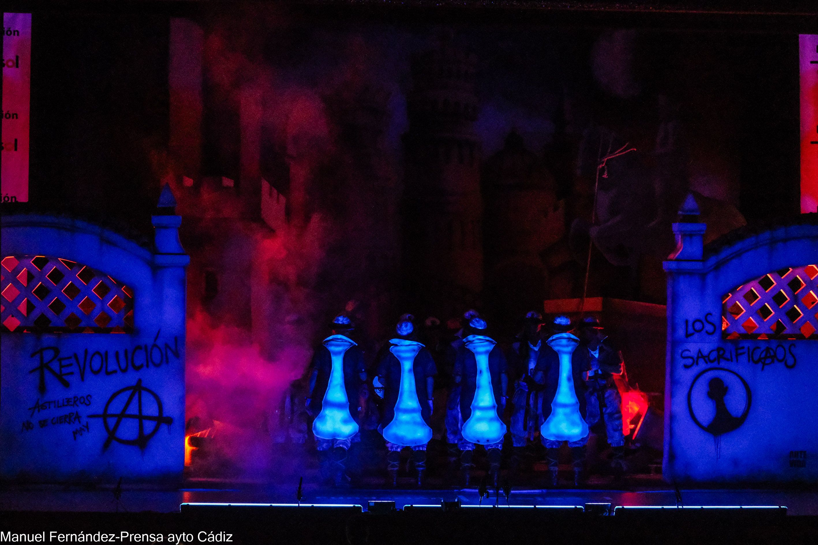 Comparsa Los Sacrificaos en el COAC 2024.