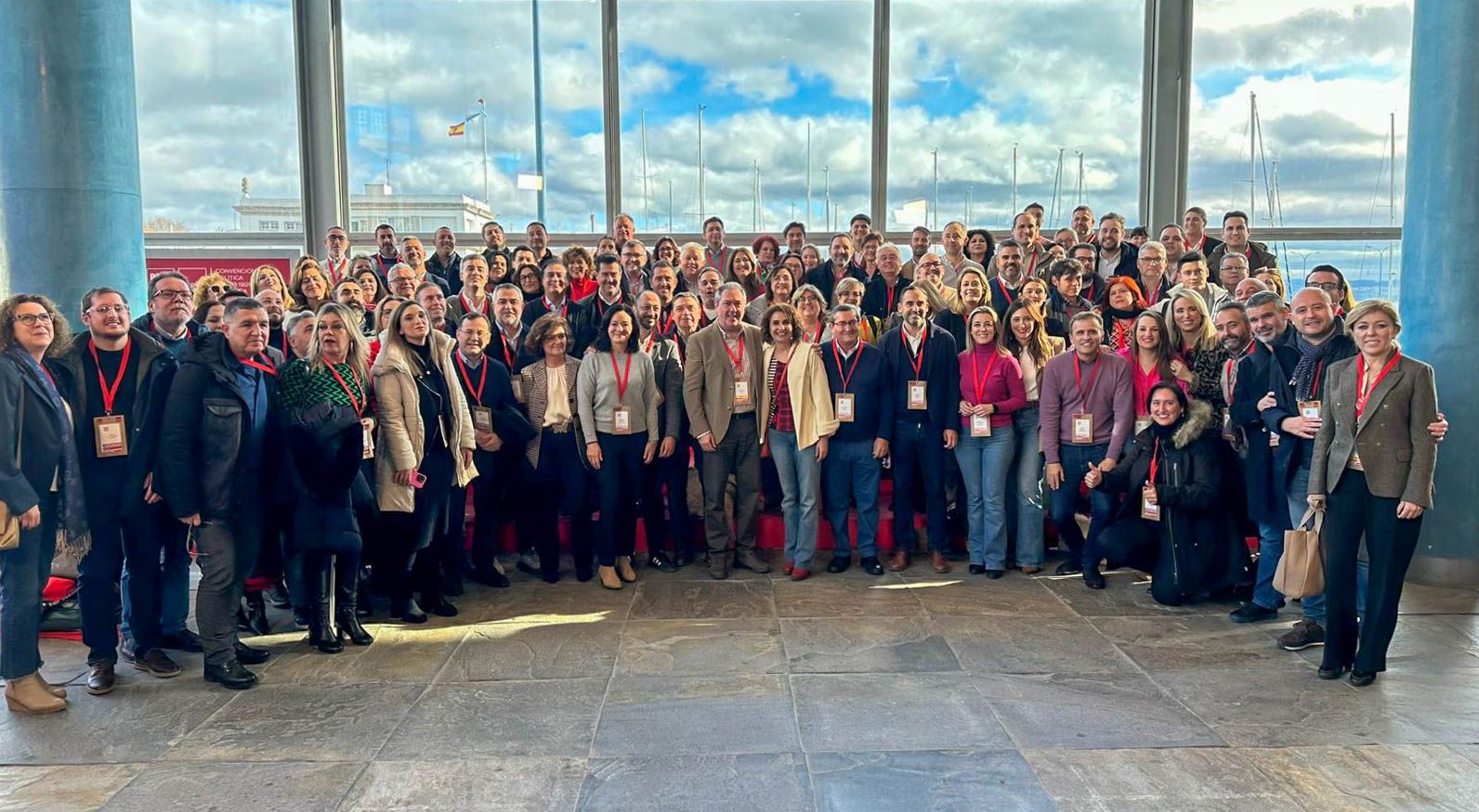 Los socialistas andaluces en la convención del PSOE.