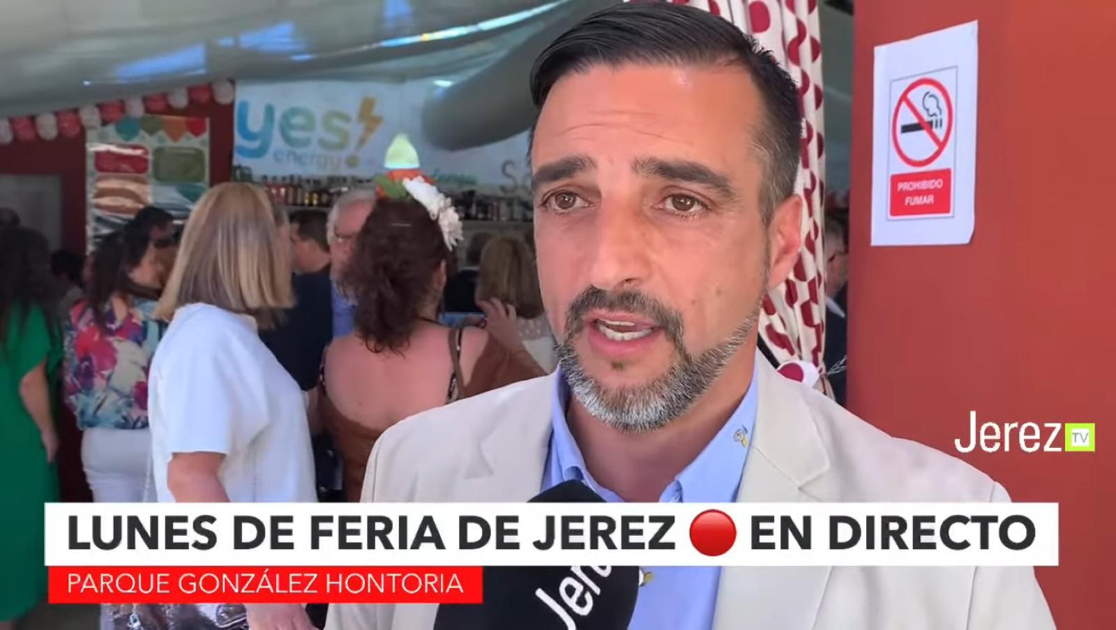 José Antonio Díaz, en una entrevista a Jerez TV, en una imagen de esta televisión por internet.