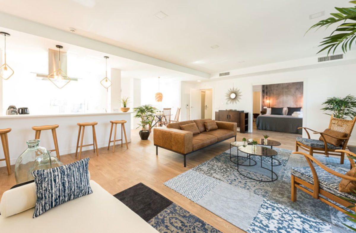 Una imagen del apartotel donde se aloja Díaz Ayuso. Foto: Be Mate