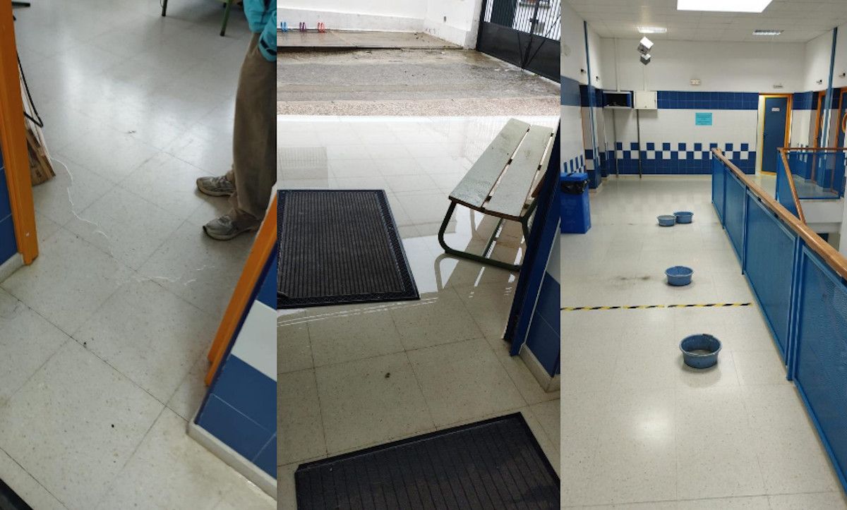 Deficiencias y grietas en el IES La Janda de Vejer.