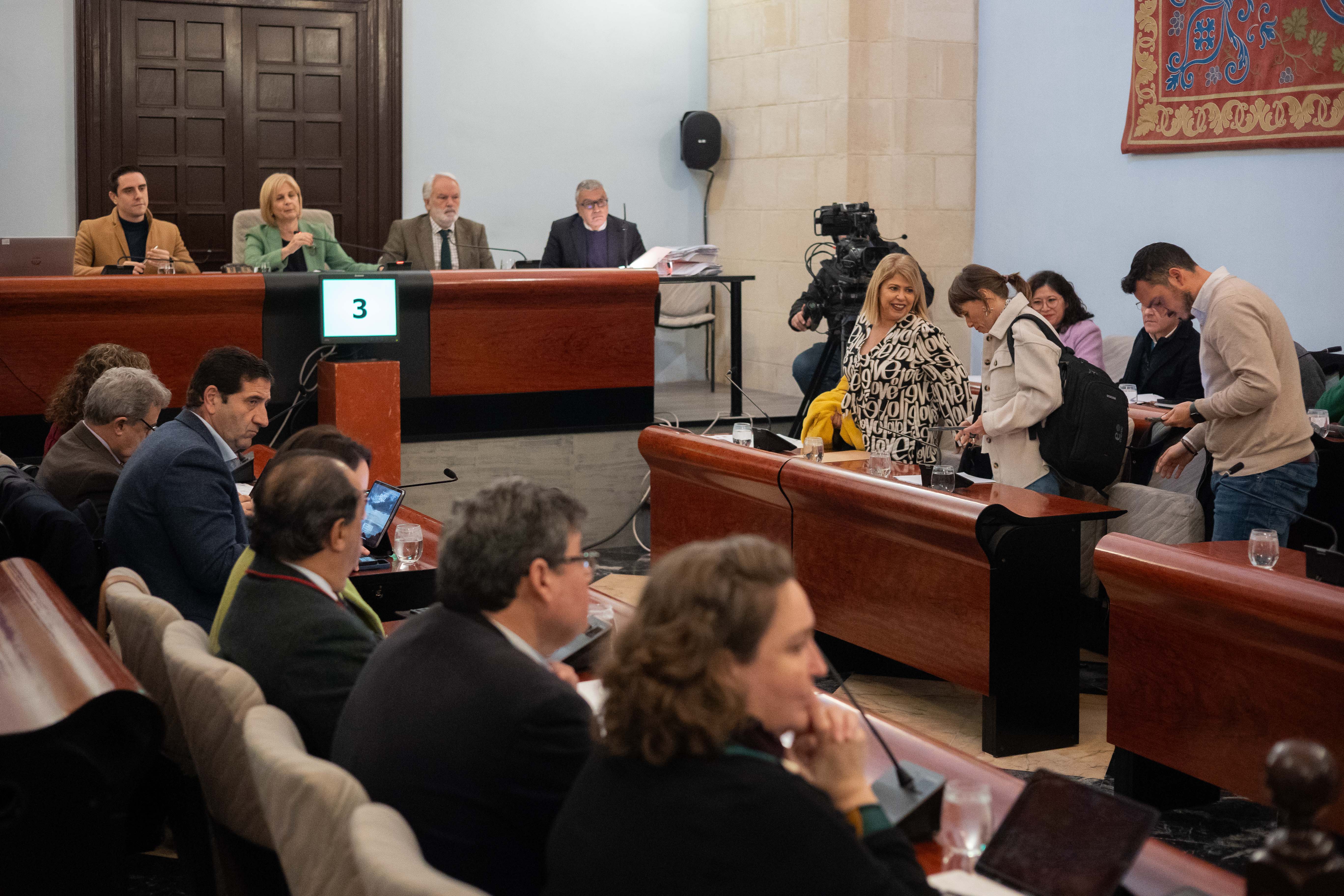 Un momento del pleno municipal de enero, que se está celebrando este viernes en el Ayuntamiento de Jerez.