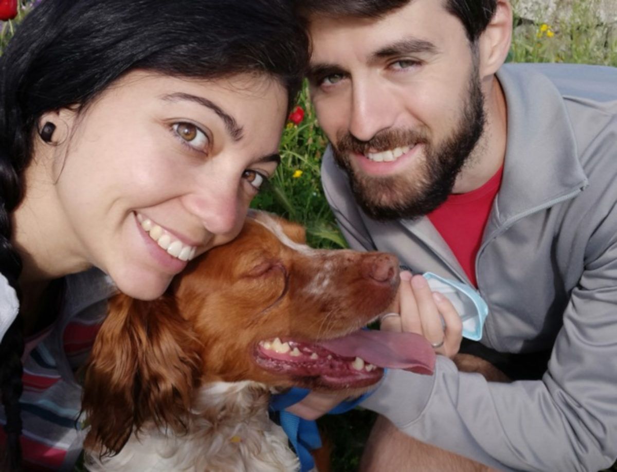 'Chico', con su nueva familia.