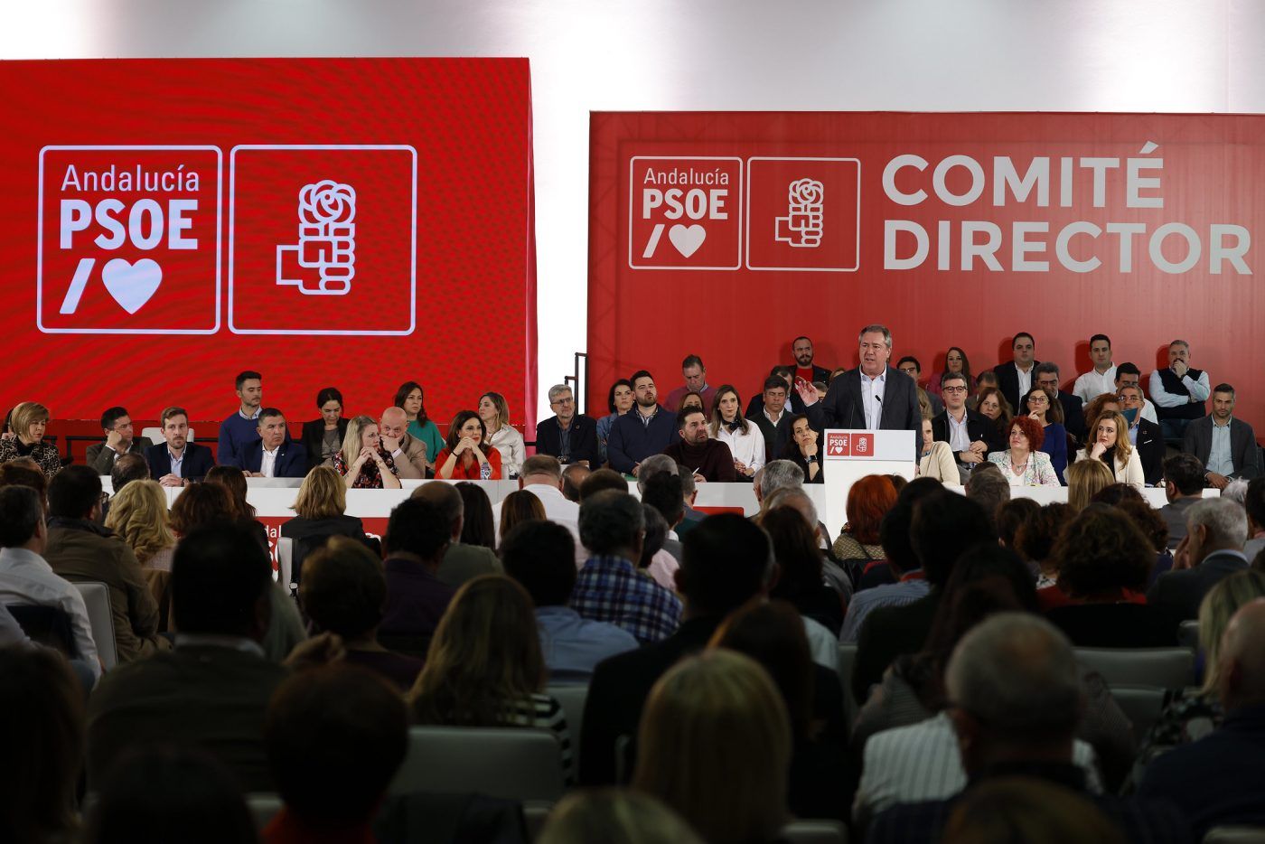 Espadas, en el Comité Director del PSOE-A donde presentó su Gobierno 'paralelo'.