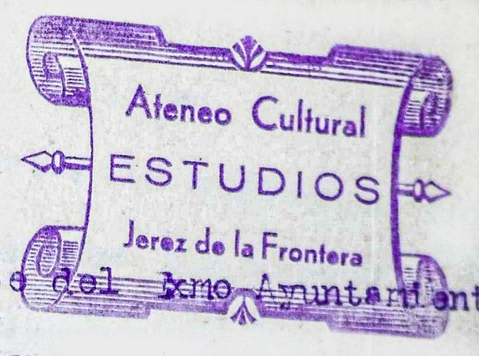 Sello del Ateneo Cultural ‘Estudios’ (Archivo Municipal de Jerez) 