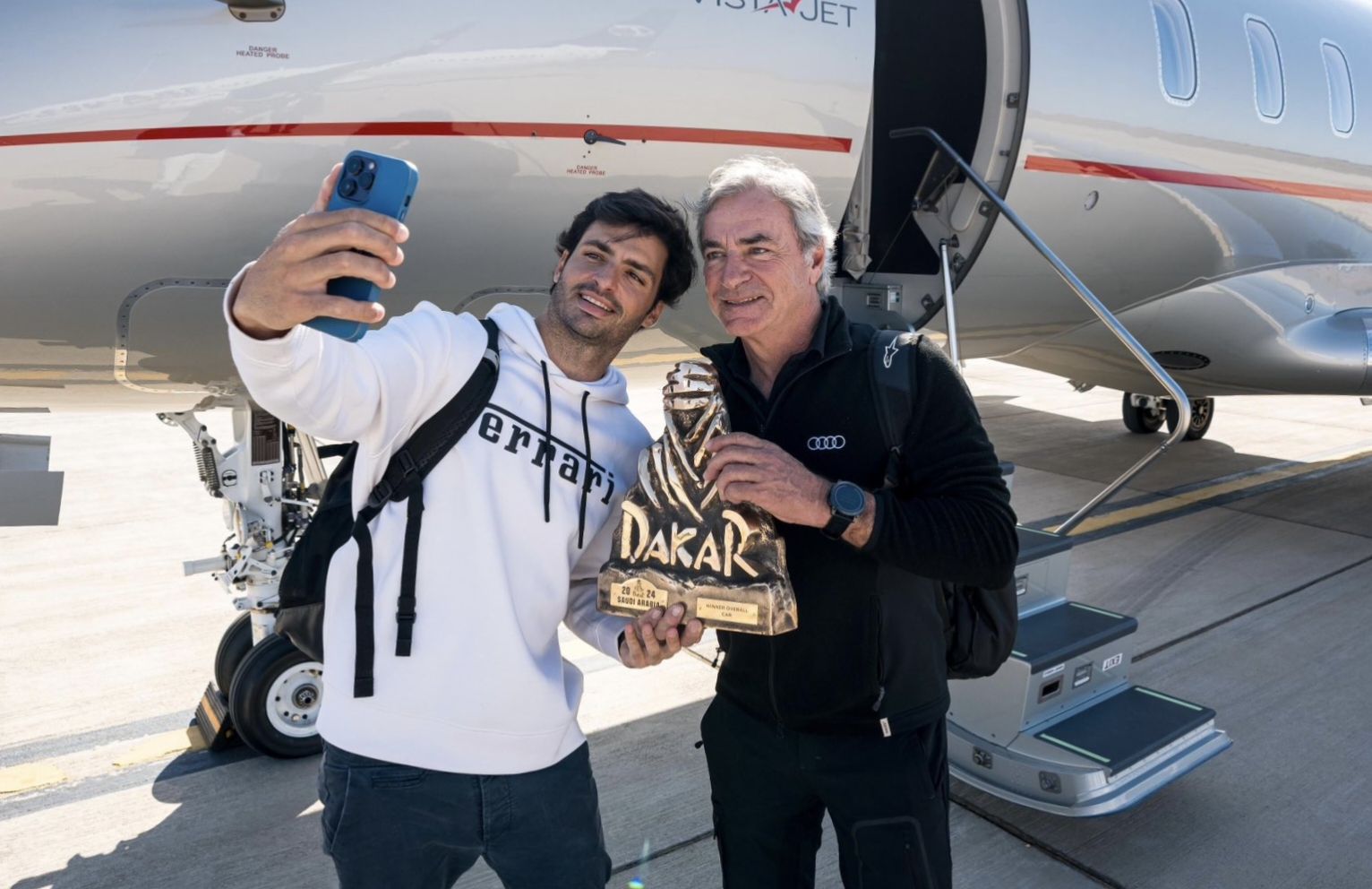 La familia Sainz, entre los premiados en Jerez.