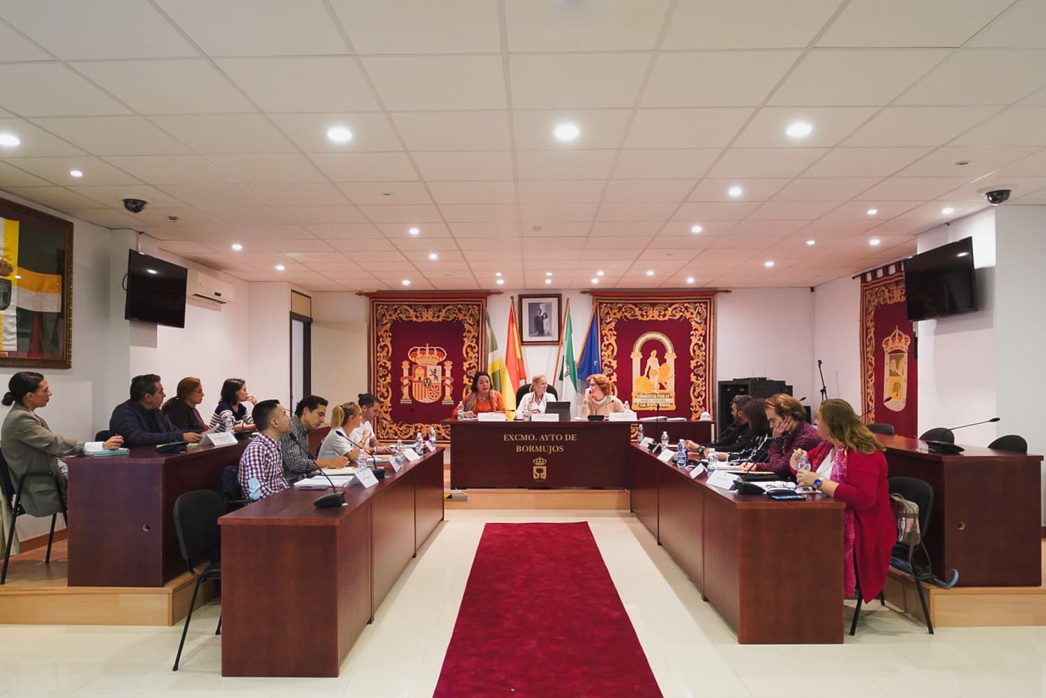 El salón de plenos del Ayuntamiento de Bormujos, en una imagen de archivo.