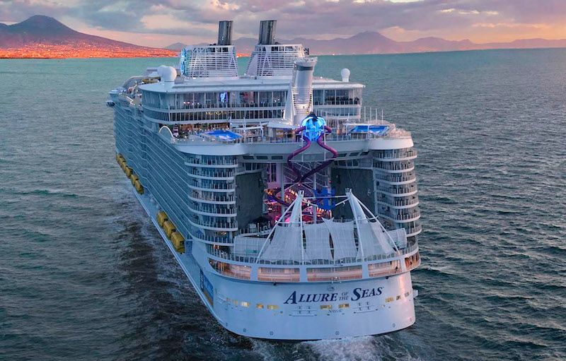 El crucero Allure of the Seas, de la compañía Royal Caribbean, en una imagen promocional.