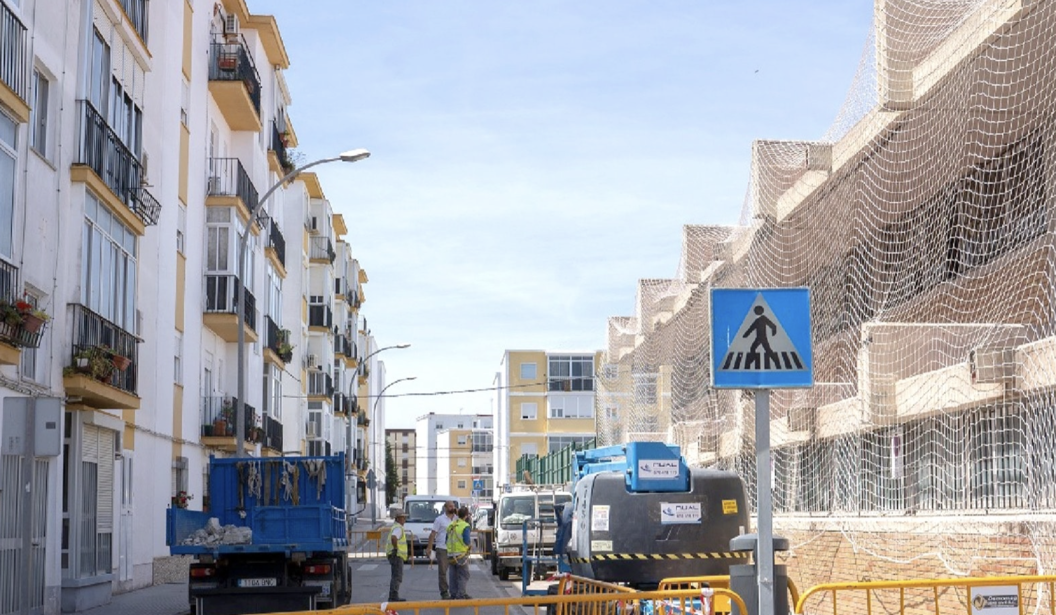 Obras en el CEIP San Ignacio, en San Fernando, en una imagen de archivo.