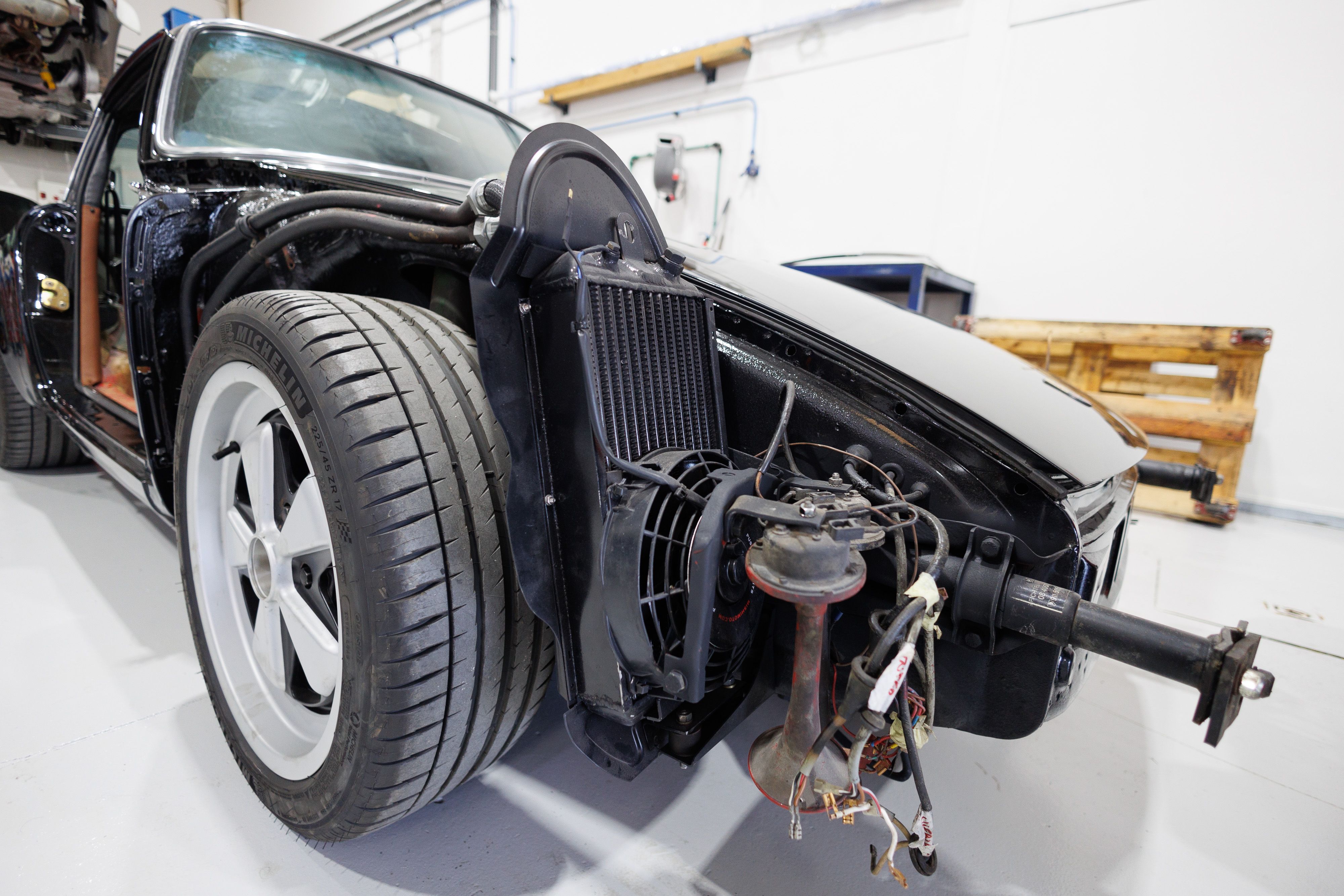 Detalle de la estructura interna de uno de los vehículos.