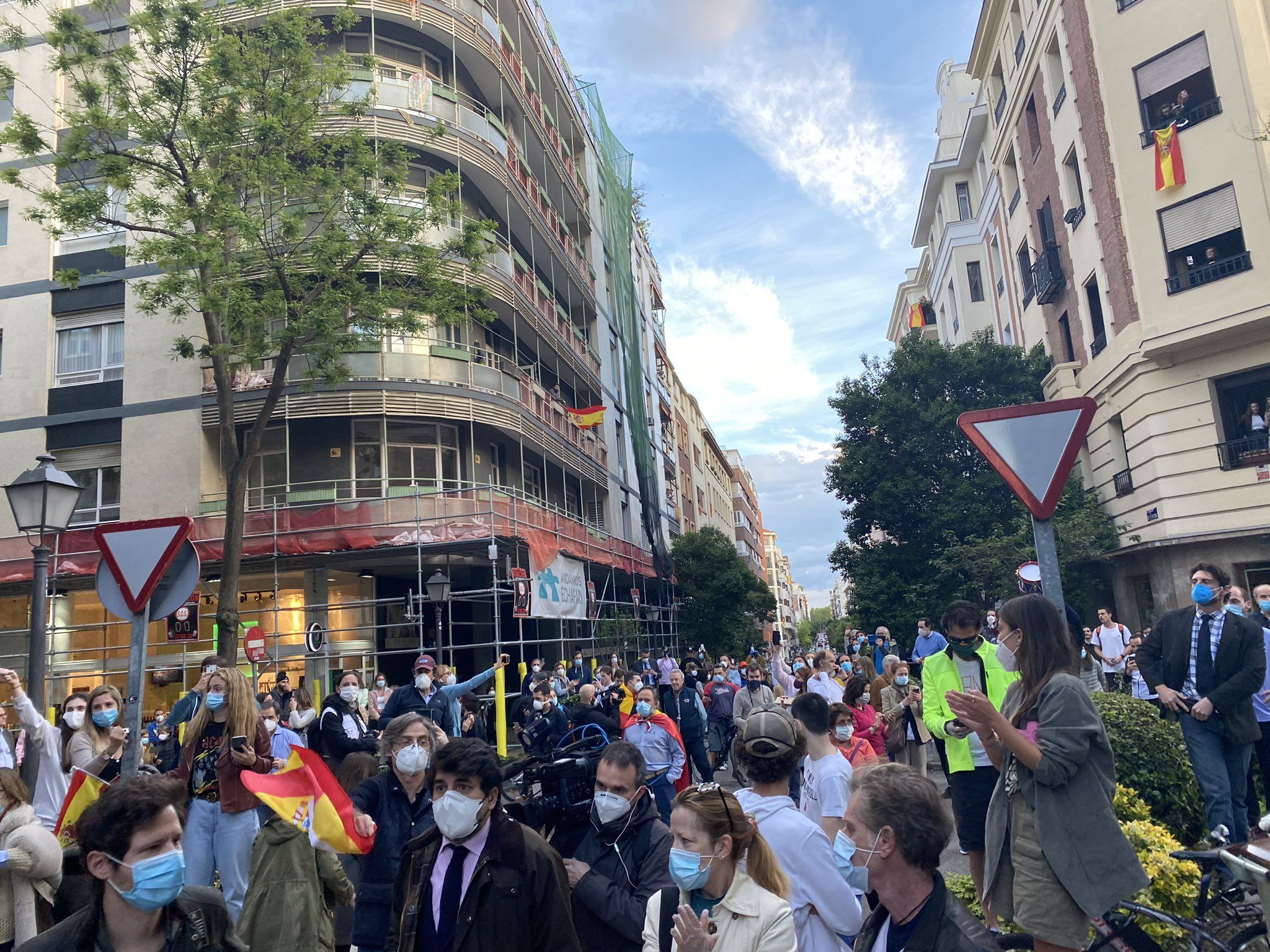 Protestas en el Barrio de Salamanca.