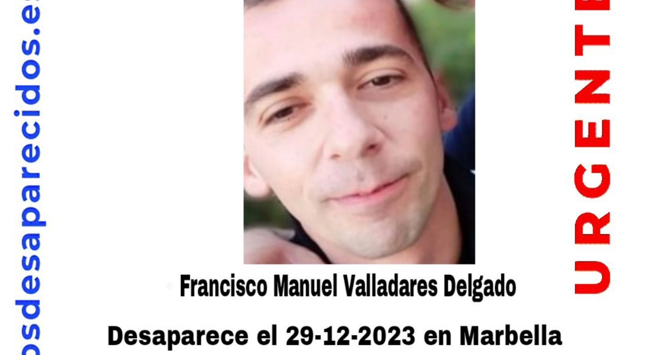 Cartel de búsqueda del joven desaparecido en Marbella a finales de diciembre del año pasado.