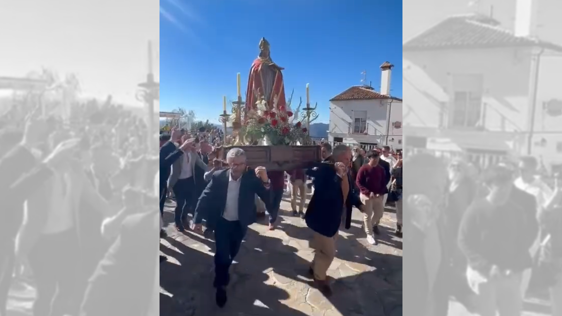 Captura de uno de los bailes de San Blas en Benaocaz. Captura de uno de los bailes de San Blas en Benaocaz.
