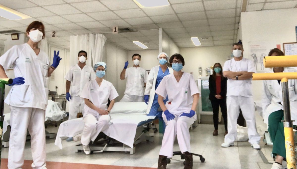 Personal sanitario del Hospital de Puerto Real, durante la pandemia.  SAS