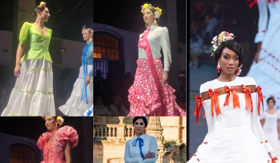 Algunos de los trajes de flamenca robados al diseñador en Jerez, publicado por Alejandro Andana en sus redes.
