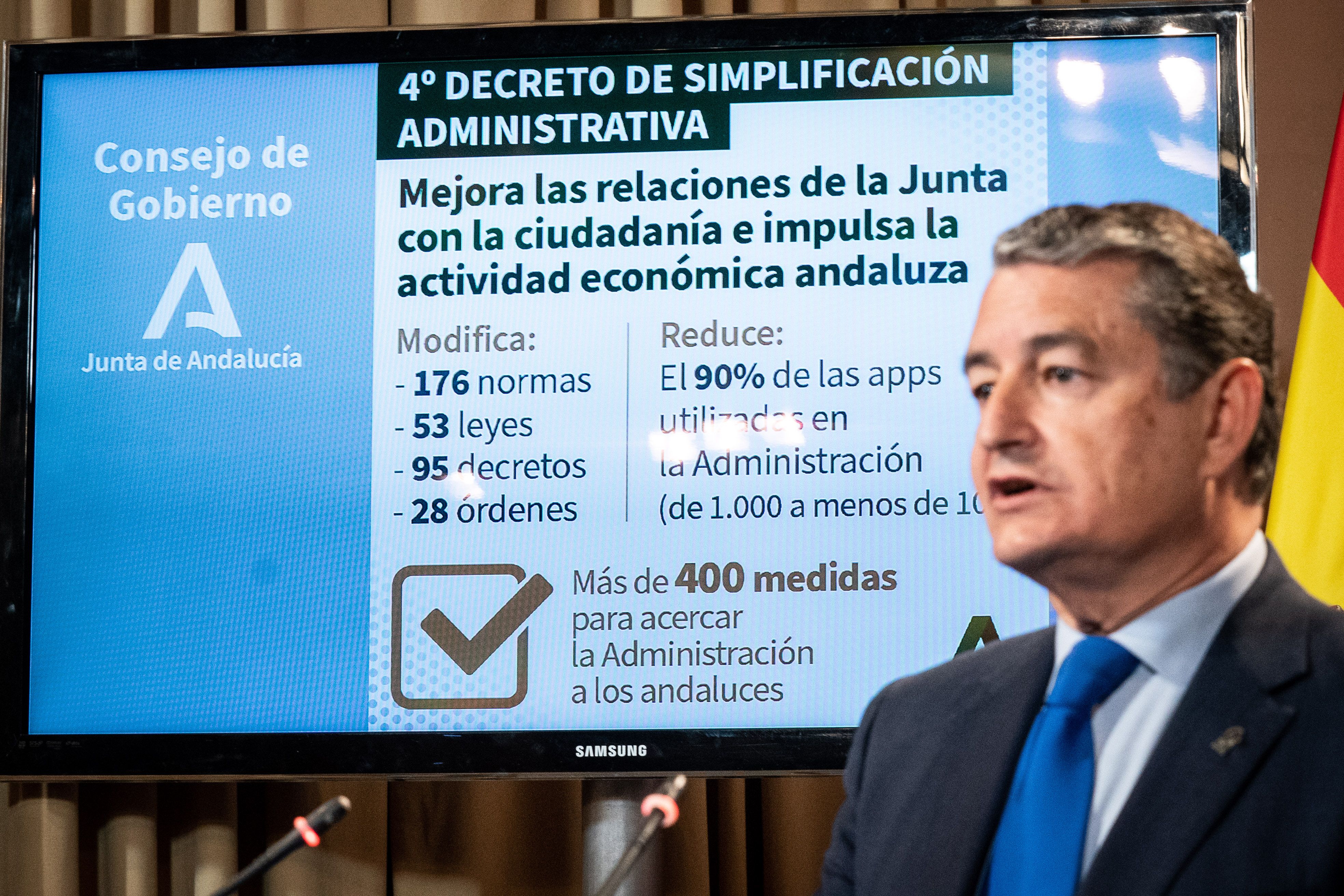 Antonio Sanz, consejero de la Presidencia, ha presentado la "revolución" burocrática de la Junta.