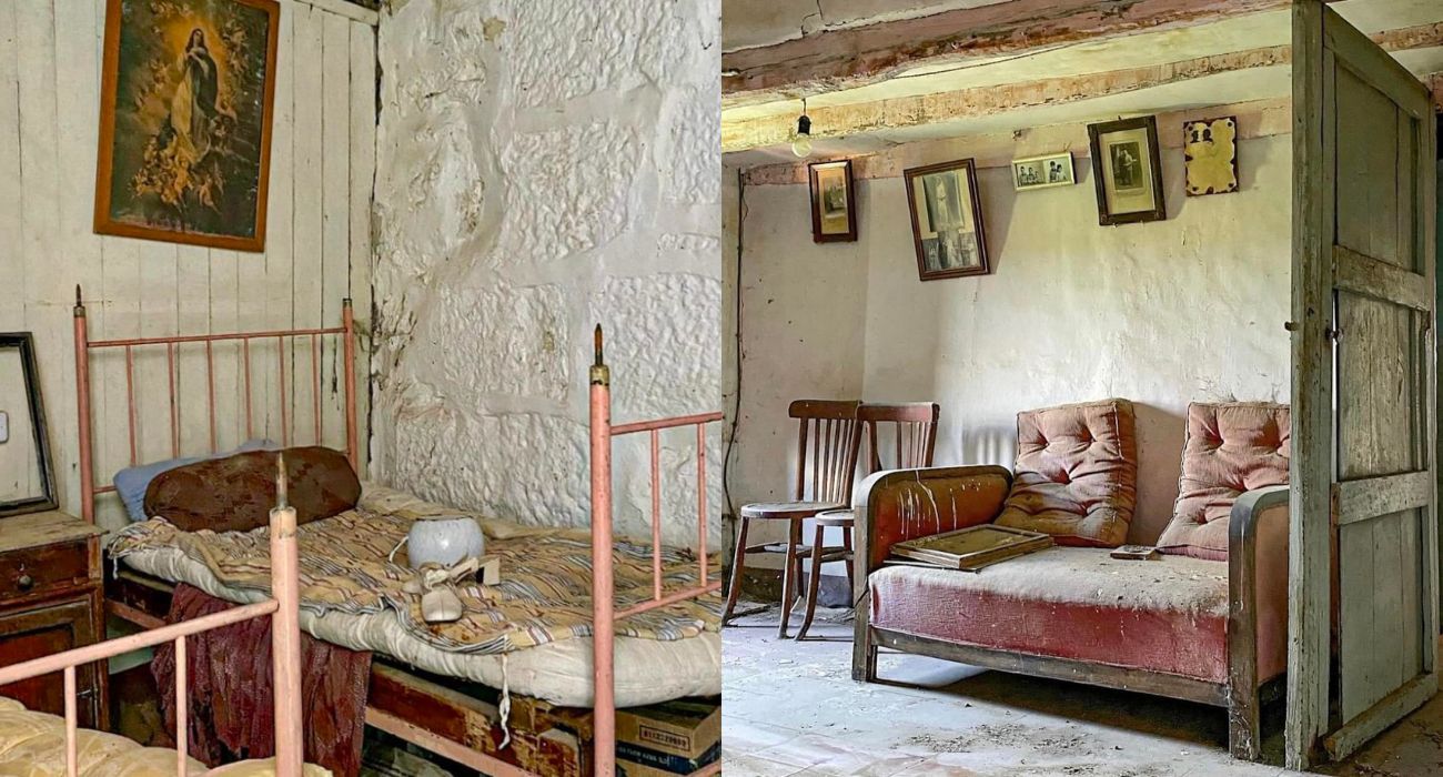 Dos casas abandonadas hace décadas.