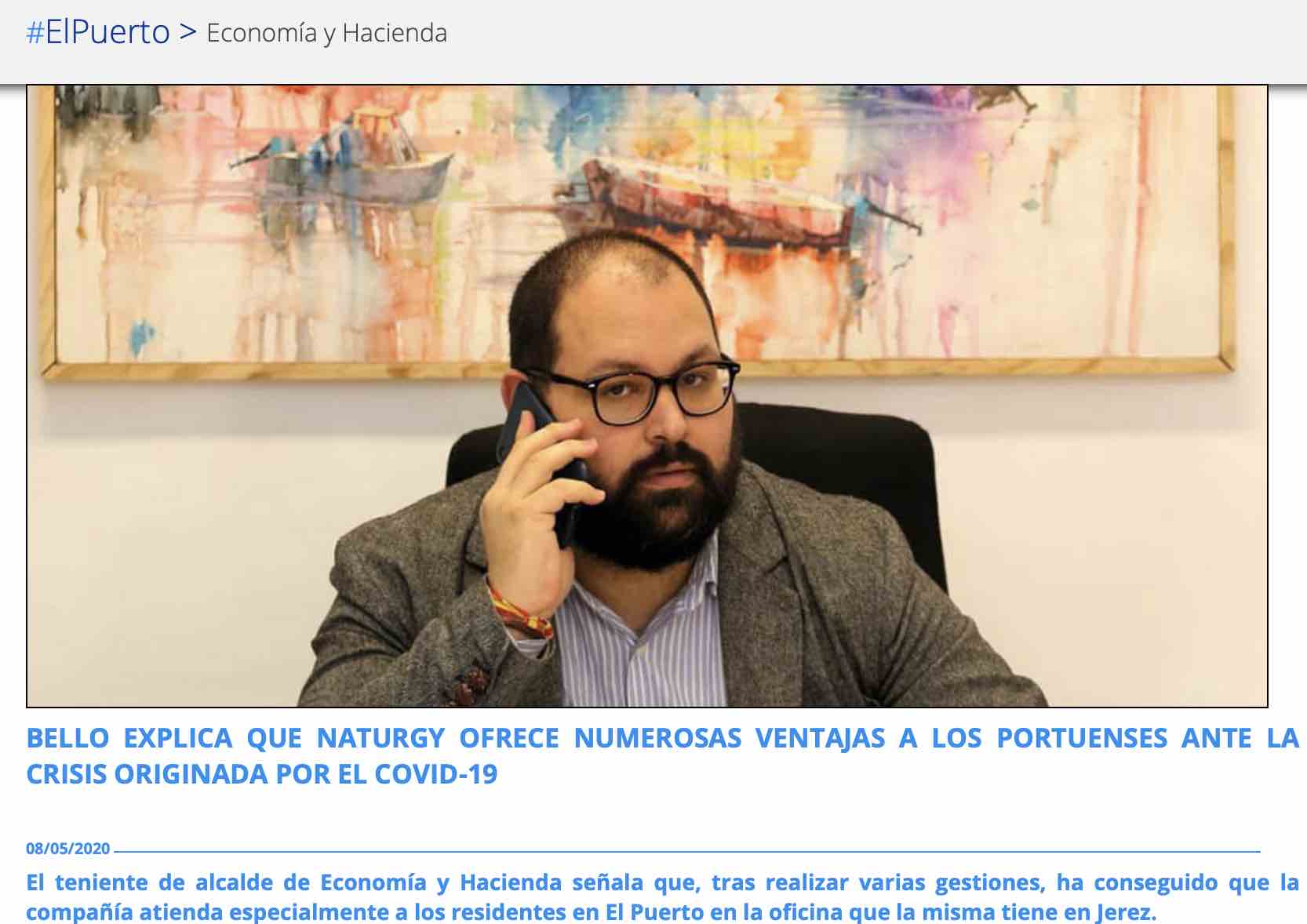 Captura de la web municipal donde publicita a Naturgy. Captura de la web municipal donde publicita a Naturgy.