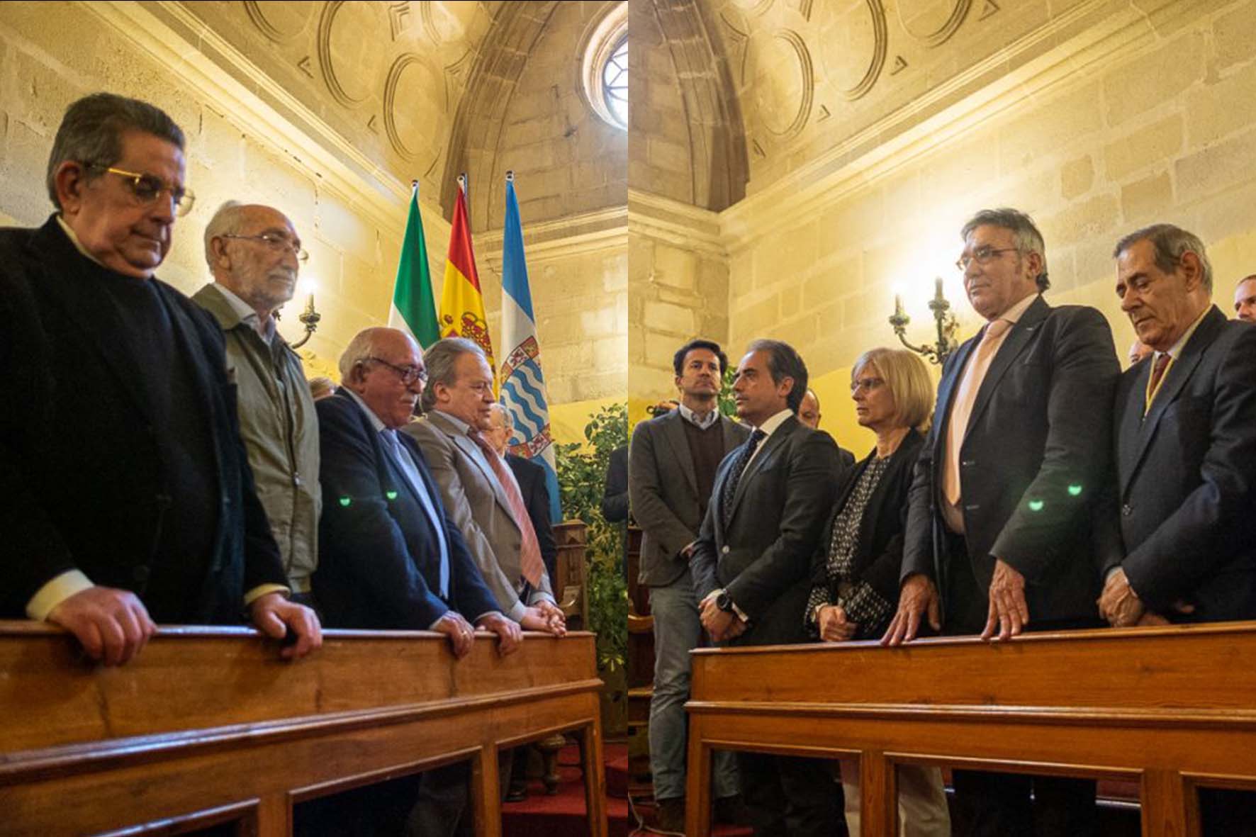 Pacheco frente a Saldaña, el año pasado, en el acto de homenaje a los alcaldes y ediles en el 40 aniversario de los ayuntamientos democráticos. FOTOS: MANU GARCÍA