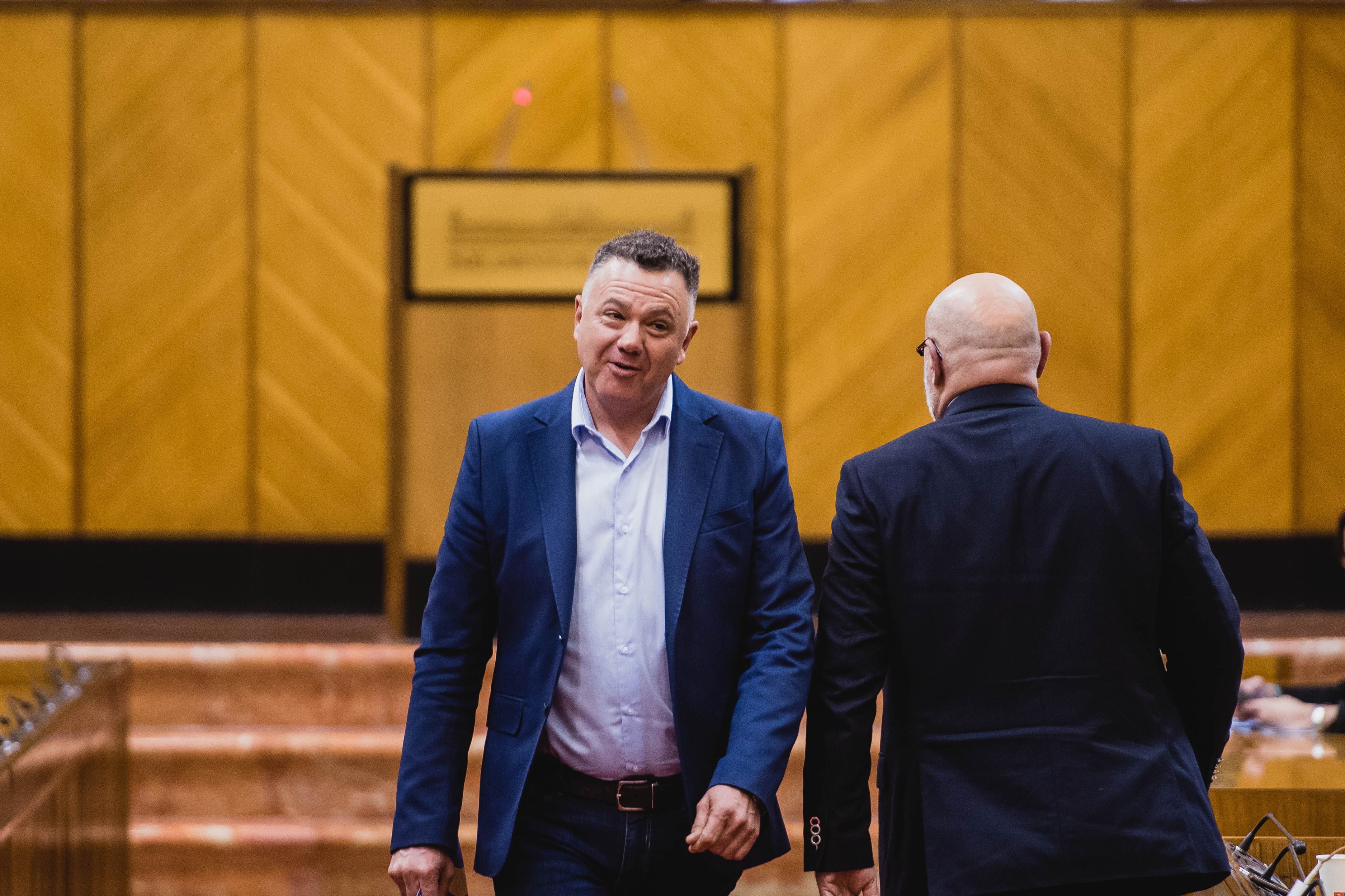 Juan Antonio Delgado en el Parlamento de Andalucía.