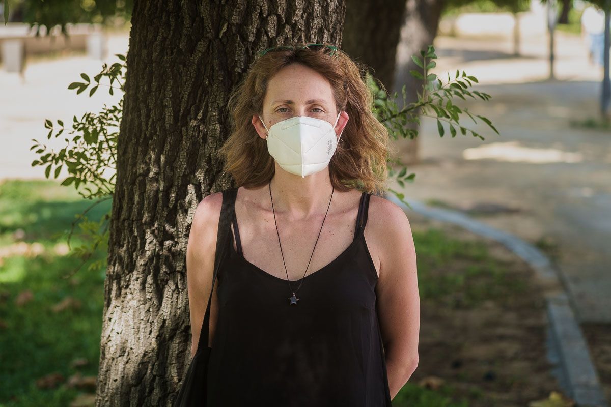 Kika González, este miércoles, antes de la entrevista en 'El Patio de lavozdelsur.es'. FOTO: MANU GARCÍA